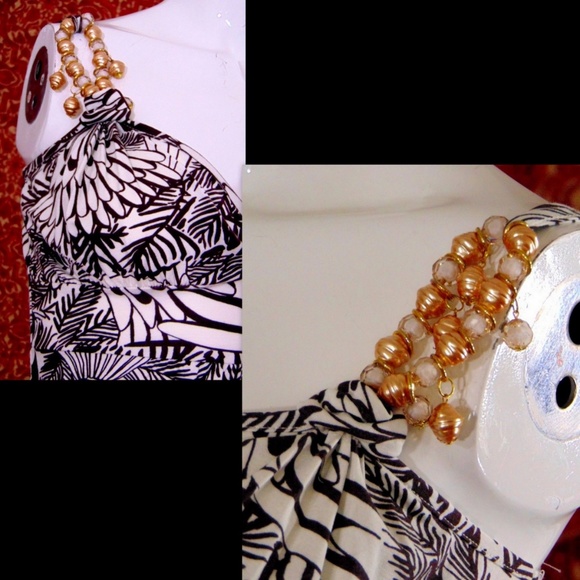 NEW DIS MOI brown floral spaghetti strap blouse S 💥 - Picture 2 of 8